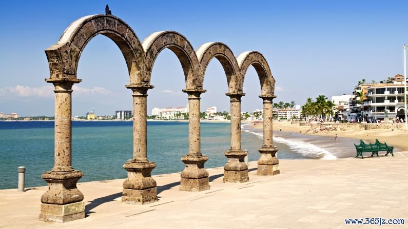 January in Puerto Vallarta, Mexico: The four stone arches at Los Arcos Amphitheater are an enduring symbol Puerto Vallarta. (And the view is quite good).
