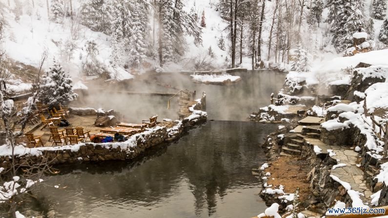 January in Colorado: Need a break from skiing or the cold? Strawberry Park Hot Springs is a natural hot spring that makes for a stupendous wintertime soak. 