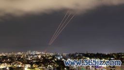 An anti-missile system operates after Iran launched drones and missiles towards Israel, as seen from Ashkelon, Israel April 14, 2024. REUTERS/Amir Cohen     TPX IMAGES OF THE DAY