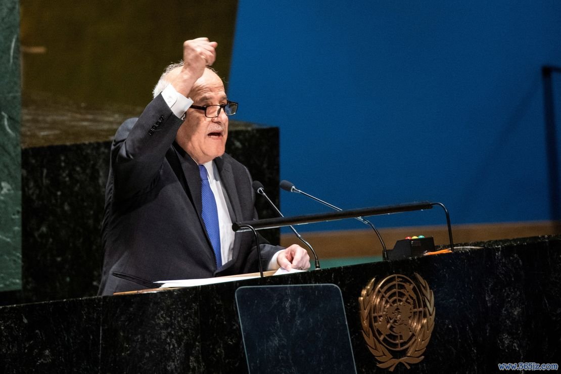 Palestinian Ambassador to the United Nations Riyad Mansour at the UN in New York City on May 10, 2024.
