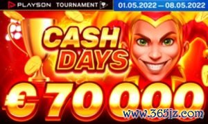 Playson announces May CashDays online slots tourna